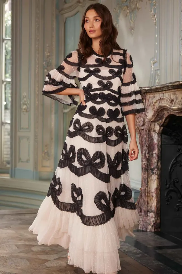 Ingrid Gown Champagne Women Needle and Thread Dresses