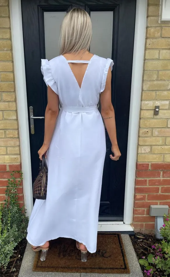 Ivory Makayla Wrap Strappy Maxi Dress Women Missfiga Wrap Dresses Ivory Makayla Wrap Strappy Maxi Dress Women Missfiga Wrap Dresses