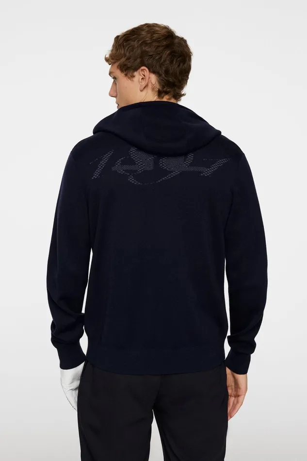 JLindeberg Knitwear Men Cameron Hooded Knit Full Zip