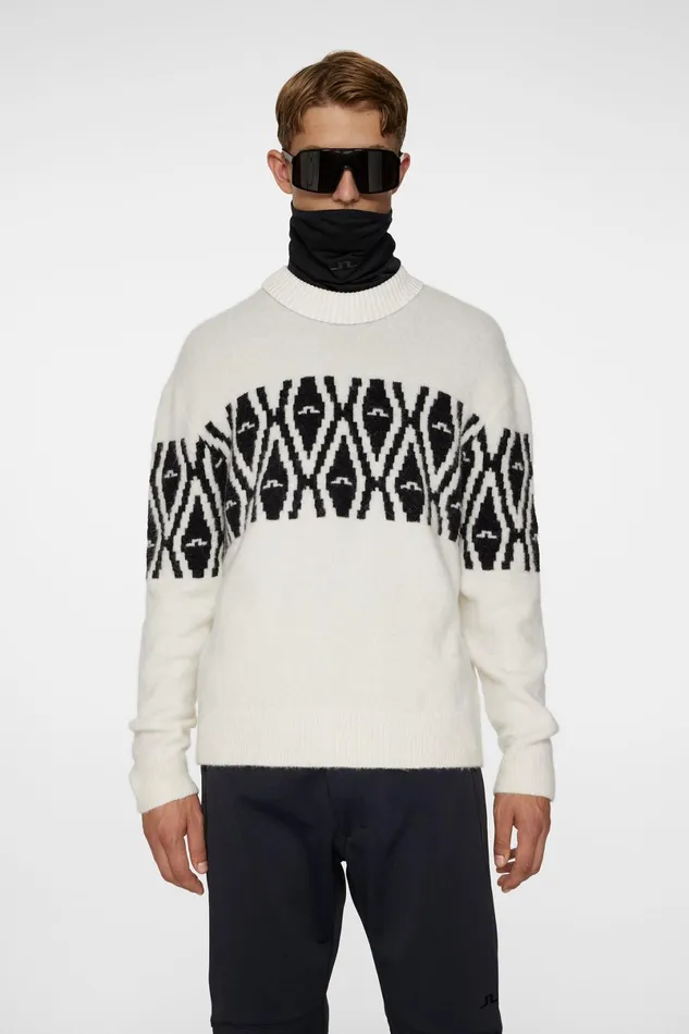 JLindeberg Knitwear Men Jalen Jacquard Knitted Sweater