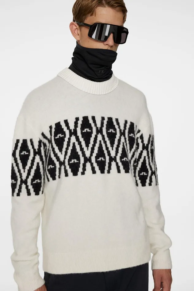 JLindeberg Knitwear Men Jalen Jacquard Knitted Sweater