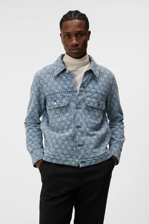 JLindeberg Underwear Men Cam Jacquard Denim Jacket