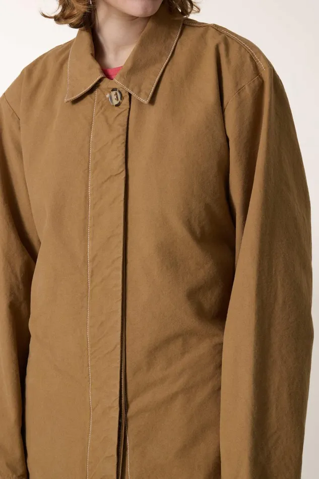 Jackets and Coats Women Leon and Harper Trench Avumia Plain Mustard