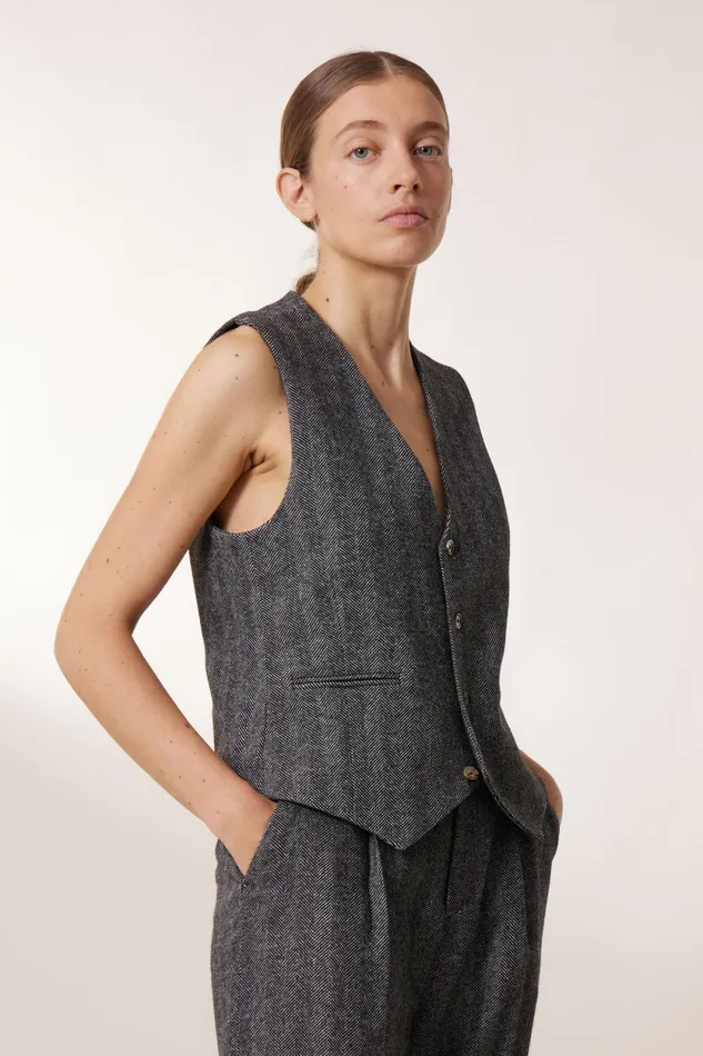 Jackets and Coats Women Leon and Harper Valet Chev Jacket Chevron
