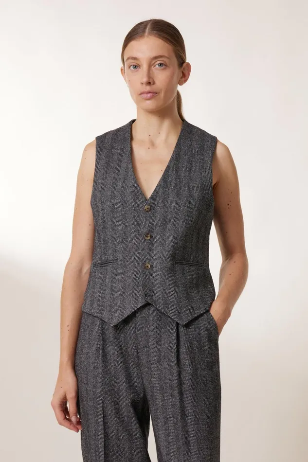 Jackets and Coats Women Leon and Harper Valet Chev Jacket Chevron