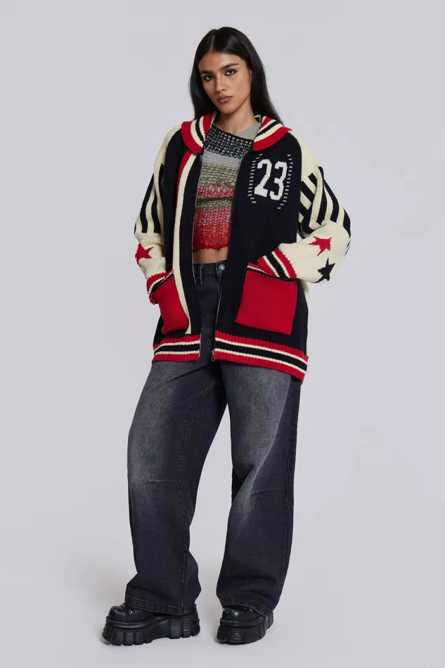 Jaded London Outerwear Women Shop Team 23 Knitted Zip Through