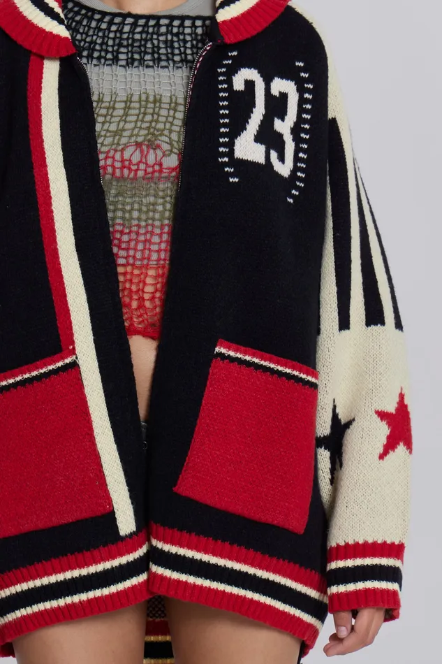 Jaded London Outerwear Women Shop Team 23 Knitted Zip Through