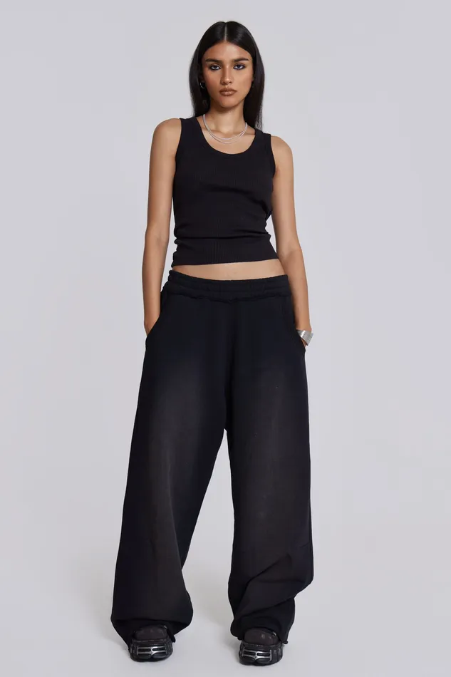 Jaded London Shop Black Monster Joggers Women Tops