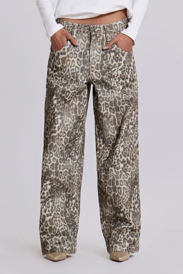 Jaded London Tops Women Shop Leopard Fade Colossus Jeans
