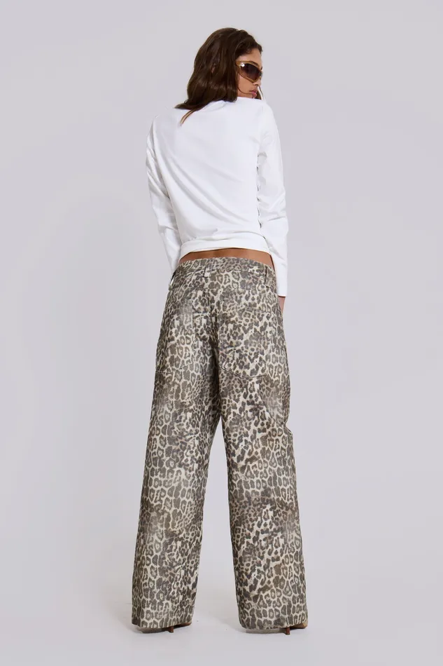 Jaded London Tops Women Shop Leopard Fade Colossus Jeans