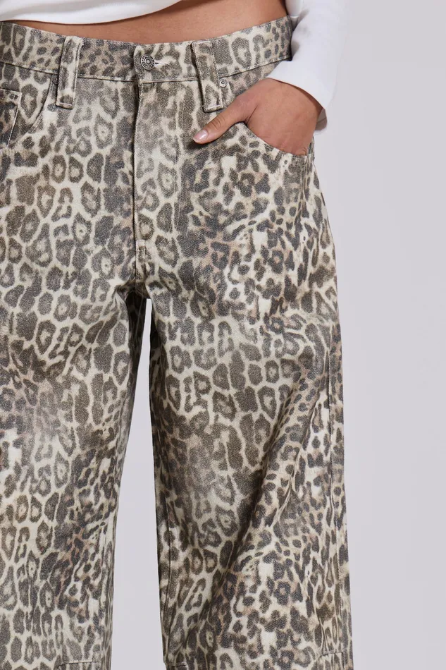 Jaded London Tops Women Shop Leopard Fade Colossus Jeans
