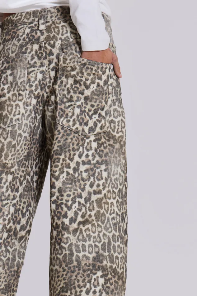 Jaded London Tops Women Shop Leopard Fade Colossus Jeans