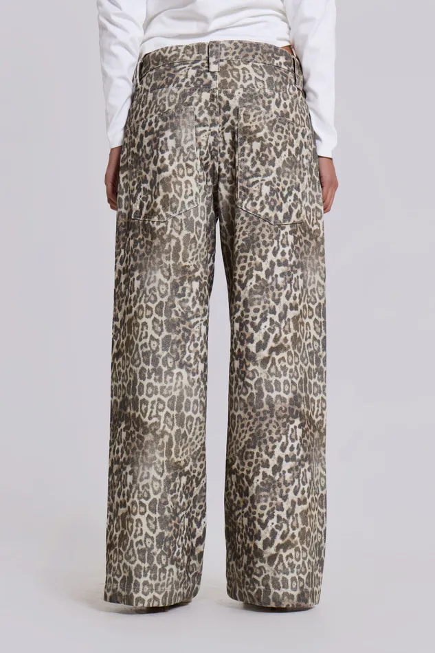 Jaded London Tops Women Shop Leopard Fade Colossus Jeans