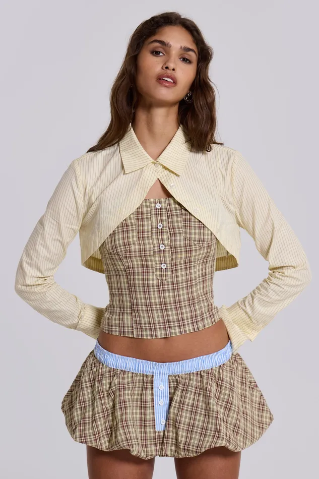 Jaded London Tops Women Shop Lulu Check Corset Top