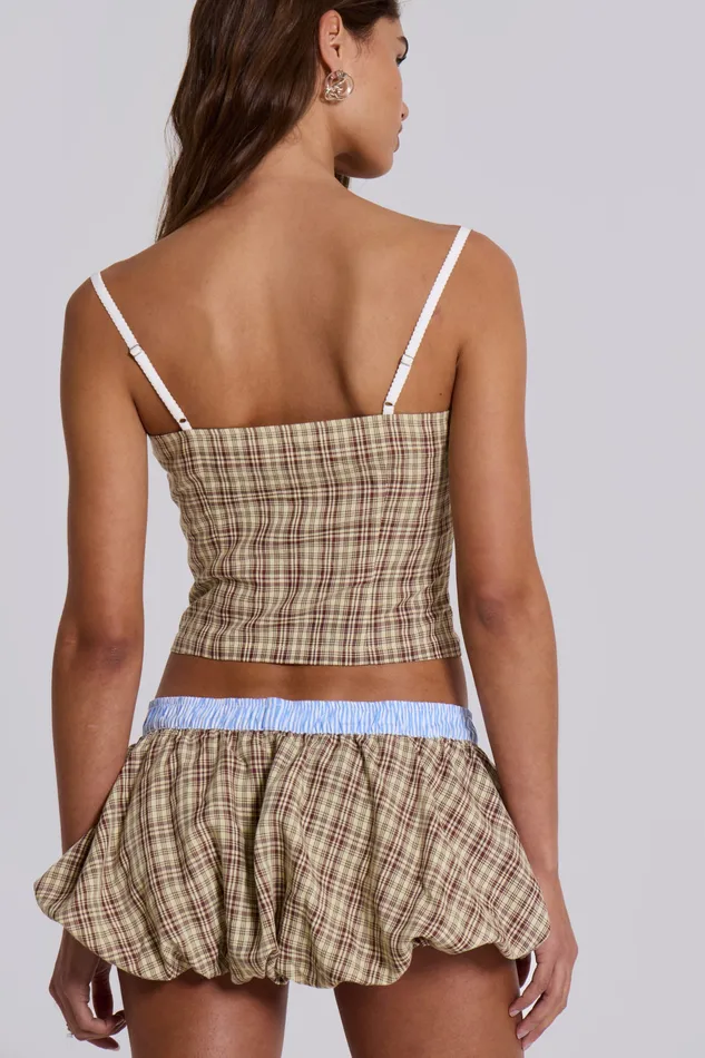 Jaded London Tops Women Shop Lulu Check Corset Top
