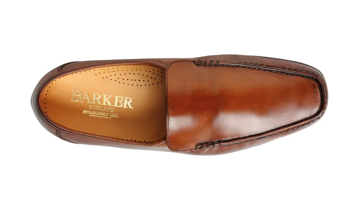Javron 8211 Brown Burnished Calf Men Barker Shoes Mens Loafers