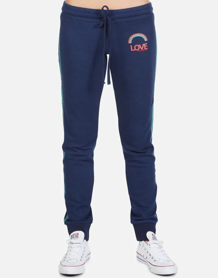 Jess Rainbow Love Port Navy Women039s Lauren Moshi Long Sweatpants