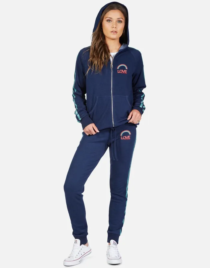 Jess Rainbow Love Port Navy Women039s Lauren Moshi Long Sweatpants