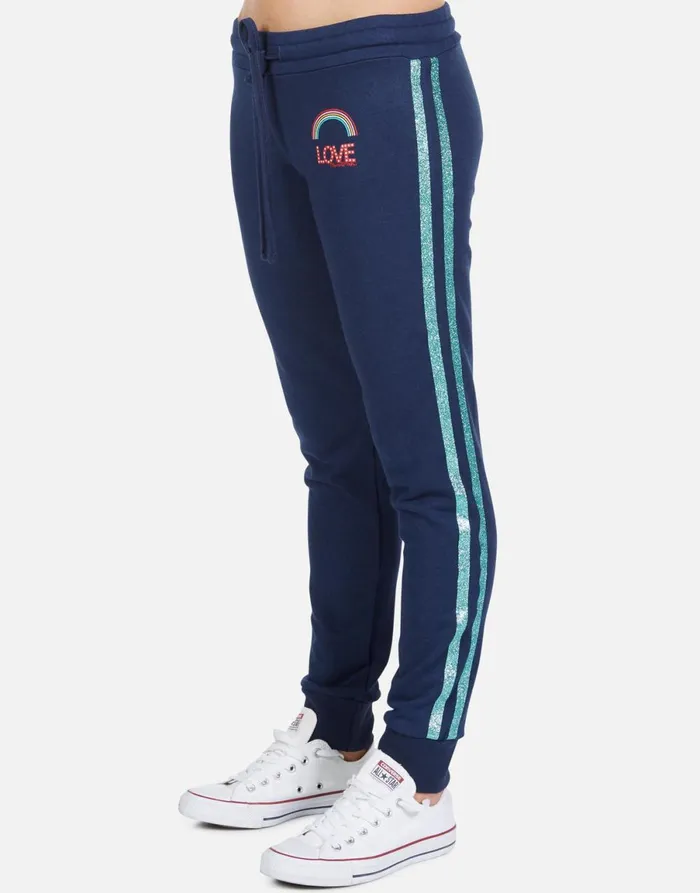 Jess Rainbow Love Port Navy Women039s Lauren Moshi Long Sweatpants