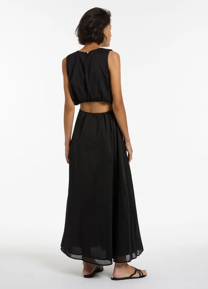 Jetset Gathered Maxi Skirt Black Women JETS Australia Skirts and Sarongs