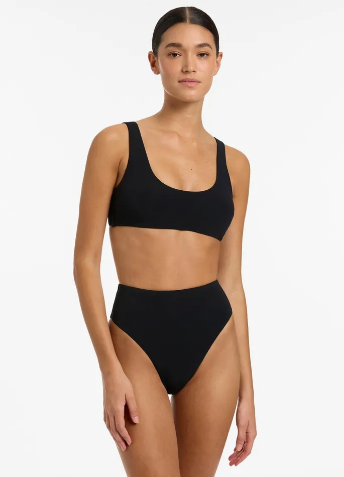 Jetset High Waisted Bikini Bottom Black Women JETS Australia High Waist Bikini Bottoms