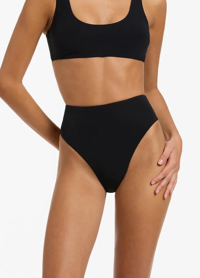 Jetset High Waisted Bikini Bottom Black Women JETS Australia High Waist Bikini Bottoms