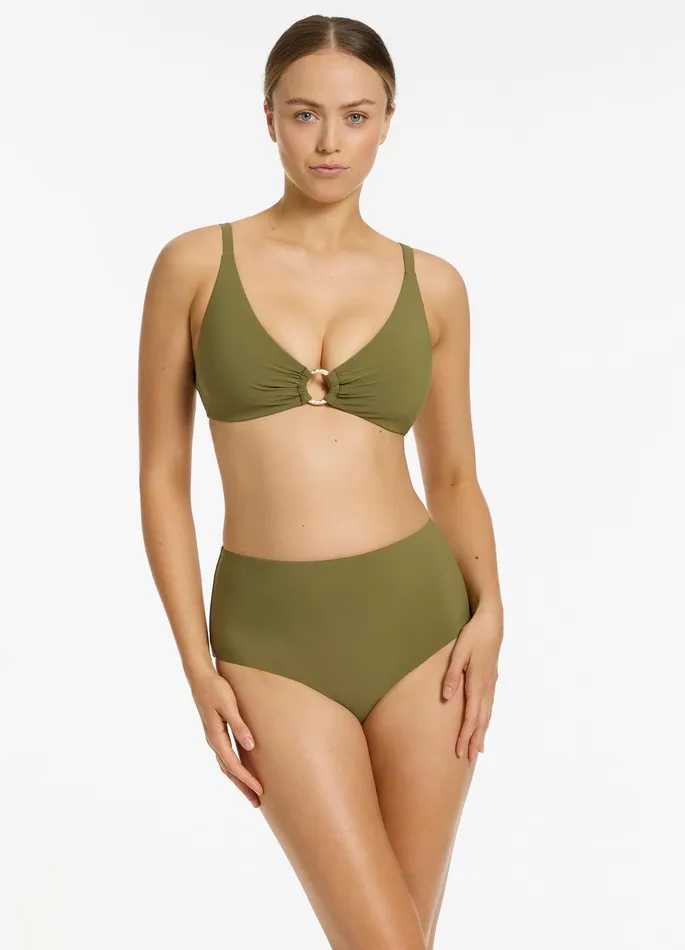 Jetset High Waisted Bikini Bottom Moss Women JETS Australia High Waist Bikini Bottoms