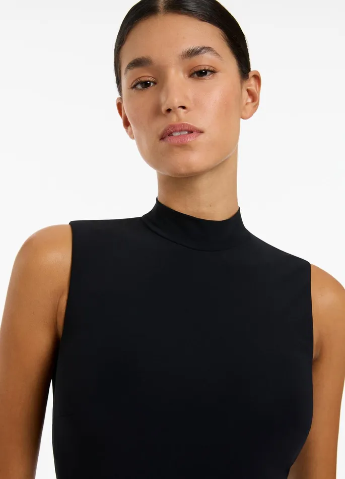 Jetset Sleeveless High Neck One Piece Black Women JETS Australia High Neck One Piece