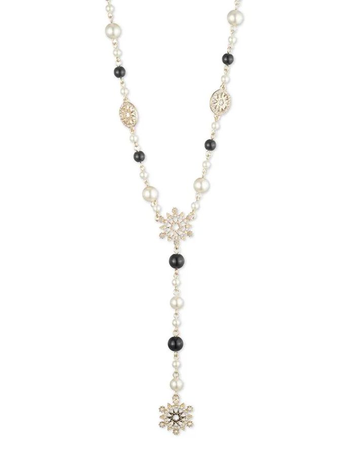 Jewelry Marchesa Necklaces Pearl Y Necklace Black