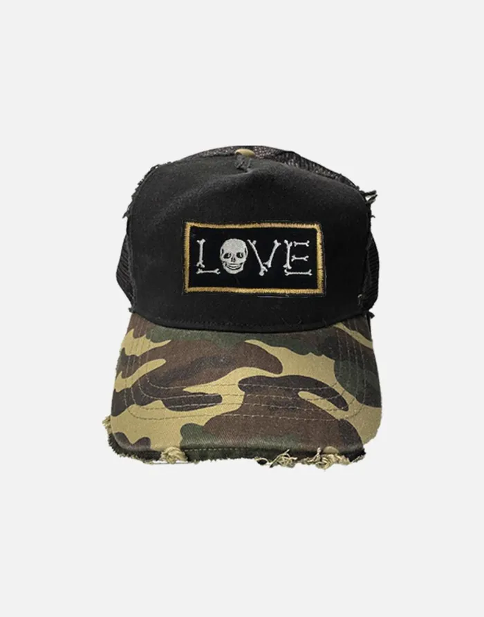Jilly Love Bone Patches Black Camo Women039s Lauren Moshi Hats