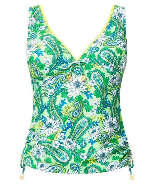 Joebrowns Coconut Bay Tankini Top Green Multi Apparel Swimwear Joebrowns Coconut Bay Tankini Top Green Multi Apparel Swimwear