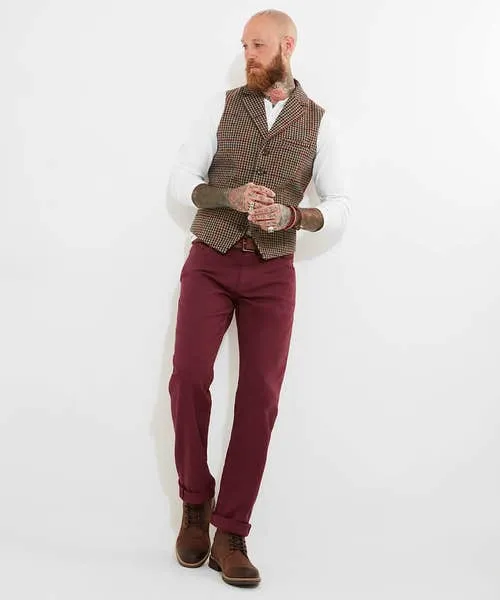 Joebrowns Denim Styles Apparel Right Track Jeans BurgundyTan