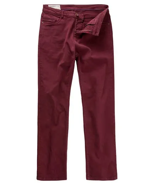 Joebrowns Denim Styles Apparel Right Track Jeans BurgundyTan