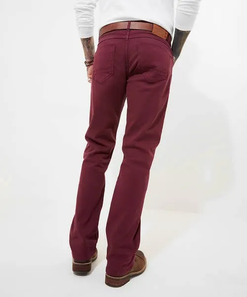 Joebrowns Denim Styles Apparel Right Track Jeans BurgundyTan