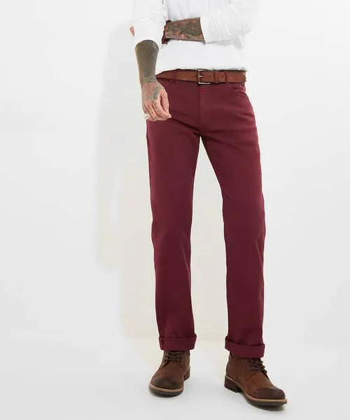 Joebrowns Denim Styles Apparel Right Track Jeans BurgundyTan