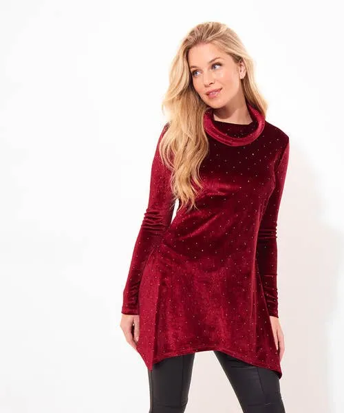 Joebrowns Dresses Apparel Very Velour Tunic Berry
