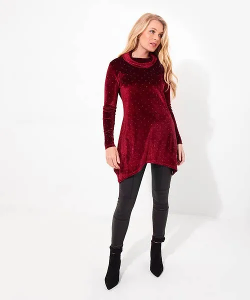 Joebrowns Dresses Apparel Very Velour Tunic Berry Joebrowns Dresses Apparel Very Velour Tunic Berry