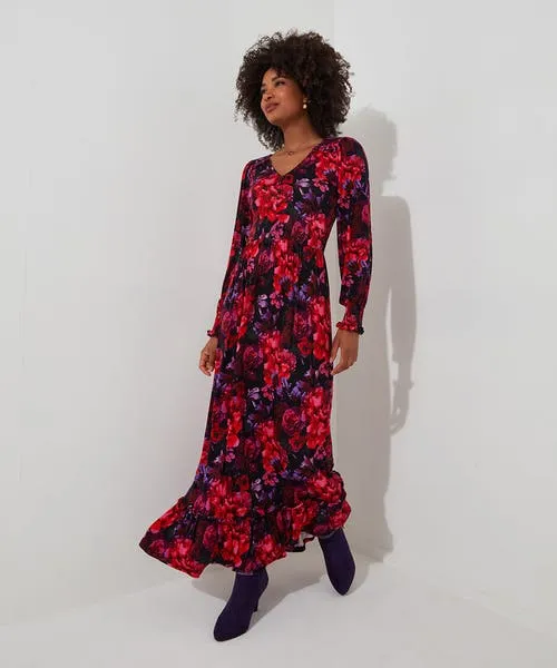 Joebrowns Romantic Florals Jersey Dress Red Apparel Petite Collection