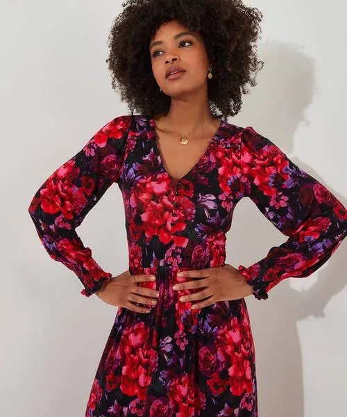 Joebrowns Romantic Florals Jersey Dress Red Apparel Petite Collection
