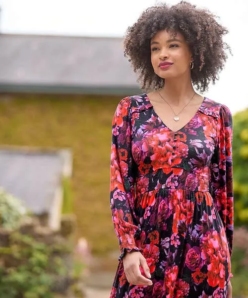Joebrowns Romantic Florals Jersey Dress Red Apparel Petite Collection