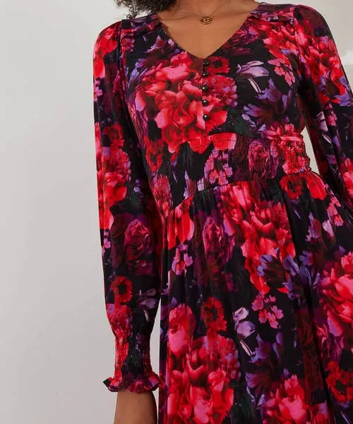 Joebrowns Romantic Florals Jersey Dress Red Apparel Petite Collection