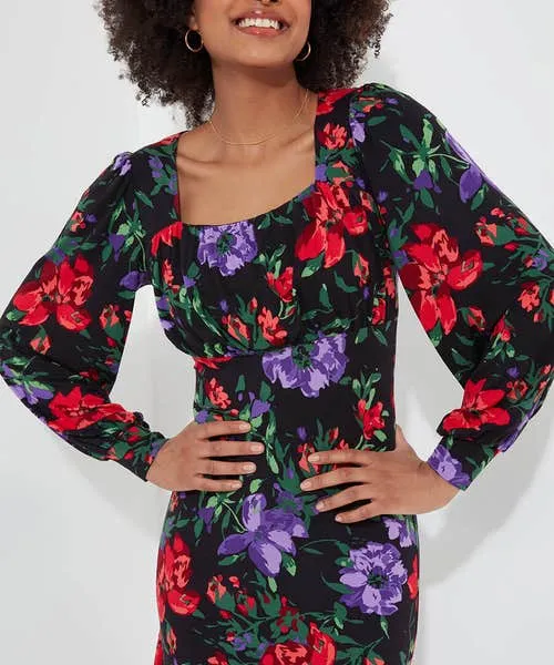 Joebrowns Shona Floral Jersey Dress Black Apparel Dresses