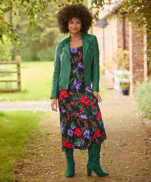 Joebrowns Shona Floral Jersey Dress Black Apparel Dresses