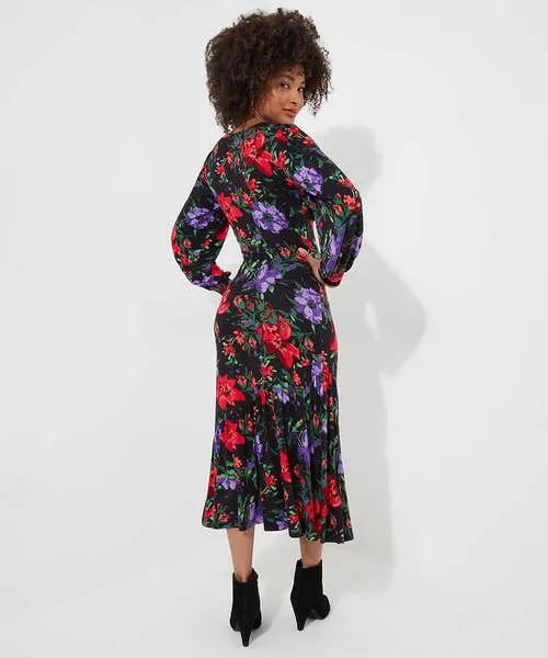 Joebrowns Shona Floral Jersey Dress Black Apparel Dresses