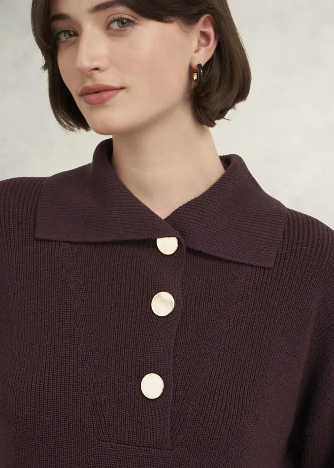 Jumpers and Cardigans Women HOBBS Brenna Merino Wool Jumper Malbec