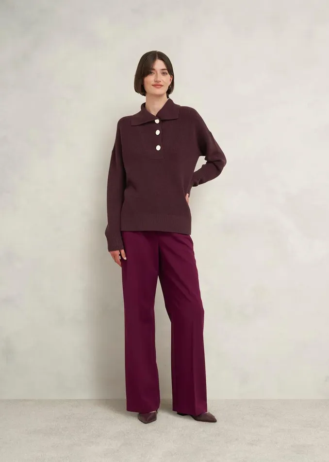 Jumpers and Cardigans Women HOBBS Brenna Merino Wool Jumper Malbec
