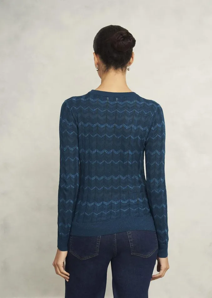 Jumpers and Cardigans Women HOBBS Chatham Sparkle Jumper Kyanite