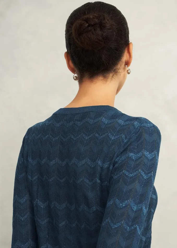 Jumpers and Cardigans Women HOBBS Chatham Sparkle Jumper Kyanite