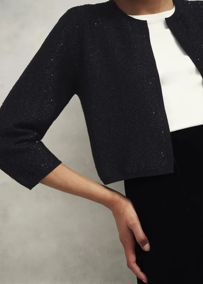 Jumpers and Cardigans Women HOBBS Elin Sequin Cardigan Black