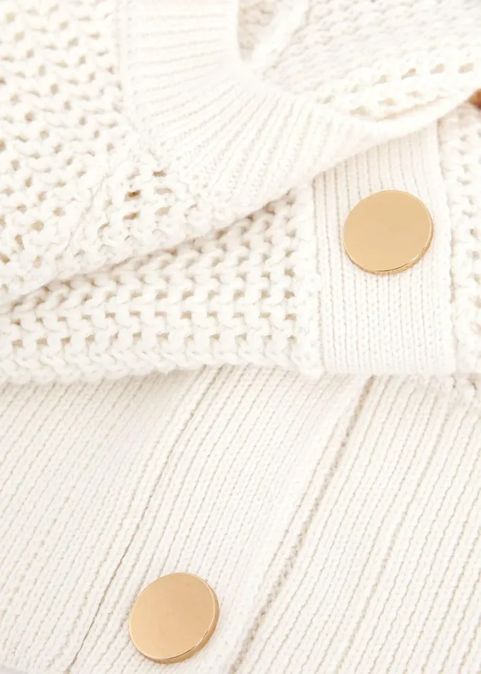 Jumpers and Cardigans Women HOBBS Florentina Cotton Cardigan Ivory
